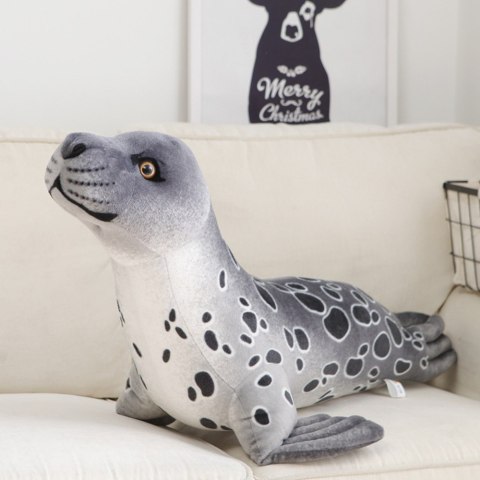 Pluszowa Maskotka Przytulanka Foka Szara 37cm LEAN Toys