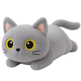 Pluszowa Maskotka Przytulanka Kot Szary Duże Oczy 45cm LEAN Toys