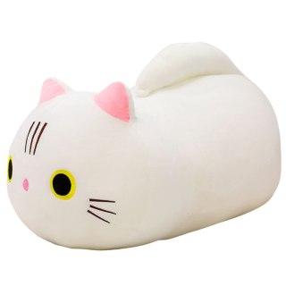 Pluszowa Maskotka Przytulanka Kot Z Długim Ogonem Biały 40cm LEAN Toys