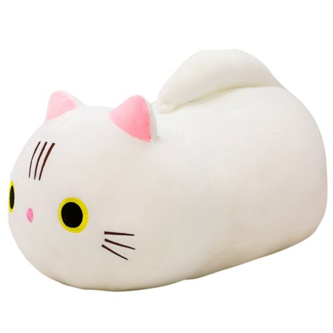 Pluszowa Maskotka Przytulanka Kot Z Długim Ogonem Biały 40cm LEAN Toys