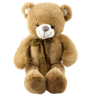 Pluszowa Maskotka Przytulanka Miś z Brązową Kokardą w Paski 60cm LEAN Toys