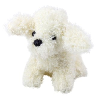 Pluszowa Maskotka Przytulanka Piesek Pudel Miniaturowy Biały 20cm LEAN Toys