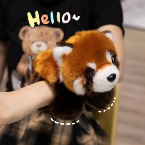 Pluszowa Panda Ruda Maskotka Brelok Kółko Karabińczyk 13cm LEAN Toys