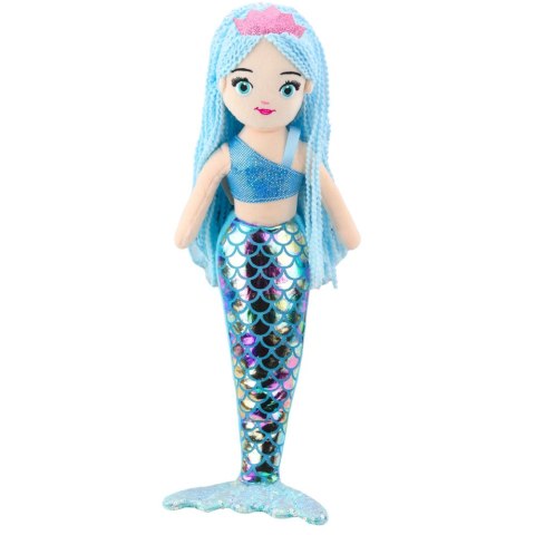 Pluszowa Syrenka Przytulanka Holograficzny Ogon Niebieska 48cm LEAN Toys