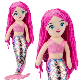 Pluszowa Syrenka Przytulanka Holograficzny Ogon Różowa 48cm LEAN Toys