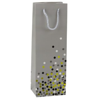 Torba Prezentowa Na Butelkę Wino W Kropki 36 x 12 x 9cm LEAN