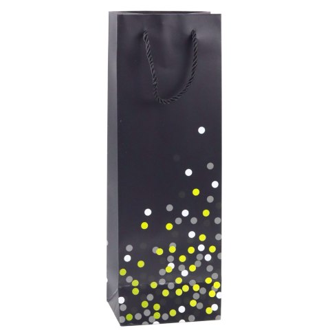 Torba Prezentowa Na Butelkę Wino W Kropki 36 x 12 x 9cm LEAN