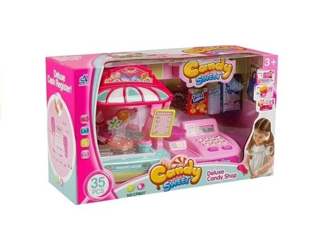 Kasa Fiskalna Stragan Słodkości Candy Shop 35 Elementów LEAN Toys