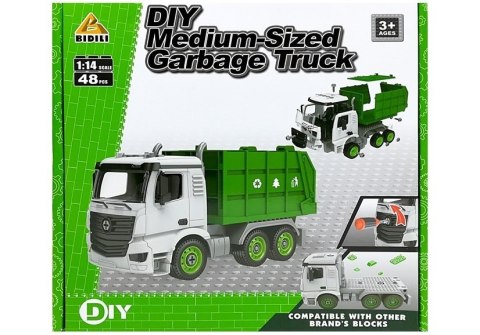 Śmieciarka z Klocków Zrób to Sam 48 Części 1:14 LEAN Toys