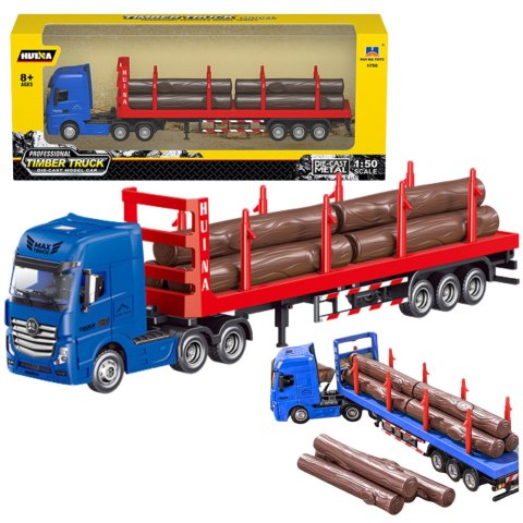 Ciężarówka Transport Drewna Metalowa Huina 1:50 Czerwona HUINA