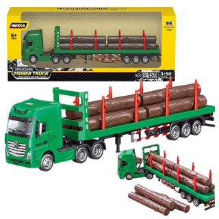 Ciężarówka Transport Drewna Metalowa Huina 1:50 Zielona HUINA