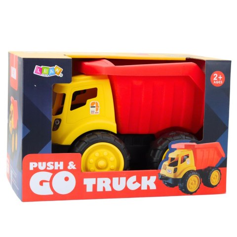 Duża Wywrotka Dla Dzieci Do Piasku Pojazd Budowlany Czerwono-Żółta LEAN Toys