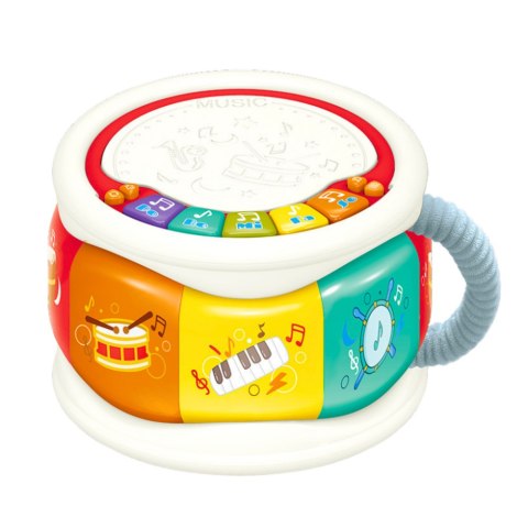 Duży Interaktywny Bębenek Edukacyjny Dla Malucha Kolorowy LEAN Toys