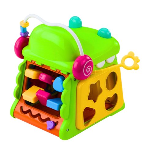 Kostka Edukacyjna Interaktywna Sorter Pianinko Sensoryczny Krokodyl LEAN Toys