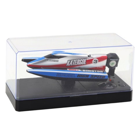 Łódź Motorówka Zdalnie Sterowana RC Niebiesko-Srebrna 14cm LEAN Toys