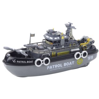 Łódź Patrolowa Światła Dźwięki Natrysk Wodny Ruchome Elementy LEAN Toys