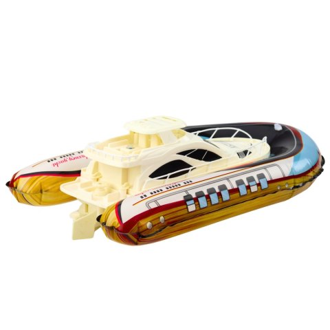 Luksusowy Jacht Łódź Pompowana Zdalnie Sterowana RC Światła LED LEAN Toys