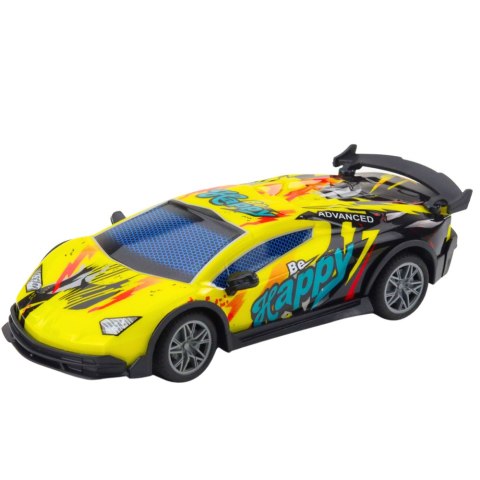 Samochód Sportowy Zdalnie Sterowany RC Światła LED Żółty 1:22 LEAN Toys