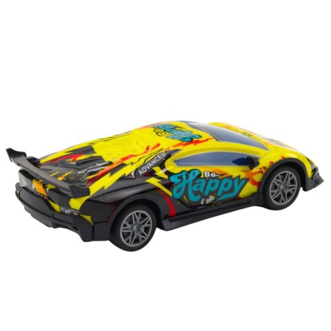 Samochód Sportowy Zdalnie Sterowany RC Światła LED Żółty 1:22 LEAN Toys