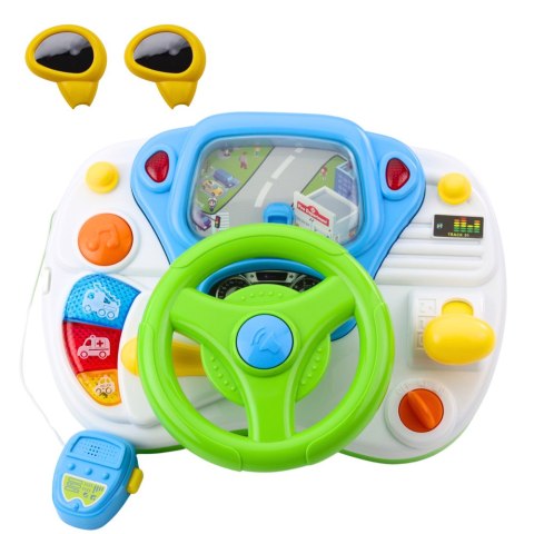 Symulator Jazdy Kierownica Edukacyjna Interaktywna Dźwięki Światła LEAN Toys