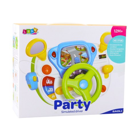 Symulator Jazdy Kierownica Edukacyjna Interaktywna Dźwięki Światła LEAN Toys