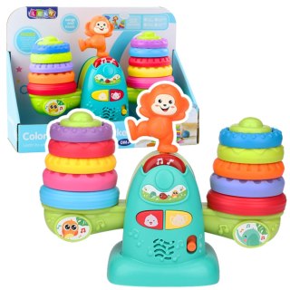 Waga Interaktywna Edukacyjna Dla Malucha Klocki Dźwięki Melodie Małpka LEAN Toys