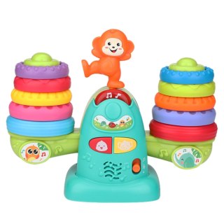 Waga Interaktywna Edukacyjna Dla Malucha Klocki Dźwięki Melodie Małpka LEAN Toys