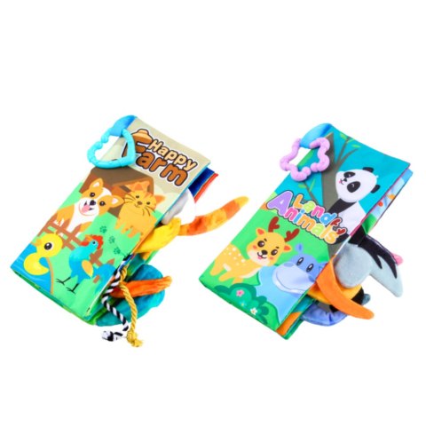 Zestaw Miękkie Kolorowe Książeczki Edukacyjne Sensoryczne Dla Malucha 4szt LEAN Toys