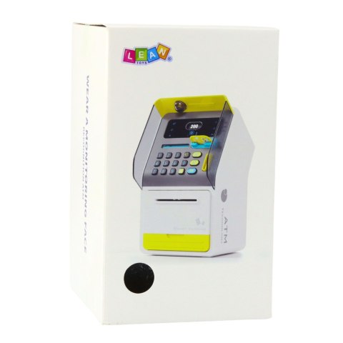 Bankomat Sejf Skarbonka Kod PIN Karta Bankomatowa Żółty LEAN Toys