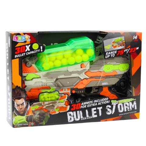 Karabin Broń Na Miękkie Kulki Piankowe 30szt Zasięg 23m LEAN Toys