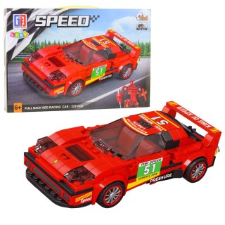 Klocki Konstrukcyjne Auto Robot 2w1 Czerwony Napęd 329 el. LEAN Toys