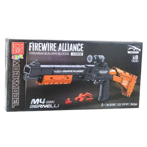 Klocki Konstrukcyjne Karabin M4 Bernelli Funkcja Strzału 1137 el. LEAN Toys