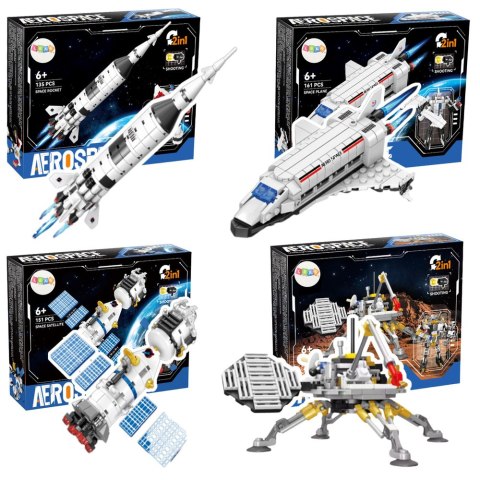 Klocki Konstrukcyjne Lądownik Marsjański Robot Kosmiczny 2w1 146 el. LEAN TOYS