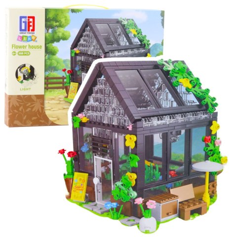 Klocki Konstrukcyjne Mini Szklarnia Domek Ogrodowy 588 el. LEAN Toys