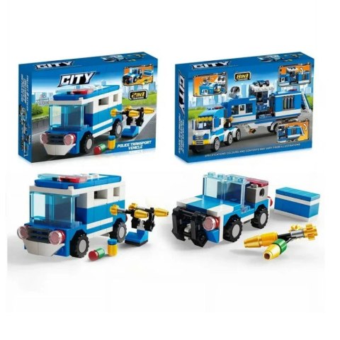 Klocki Konstrukcyjne Policja Helikopter Pojazdy Budynki 98-118 el. Mix LEAN Toys
