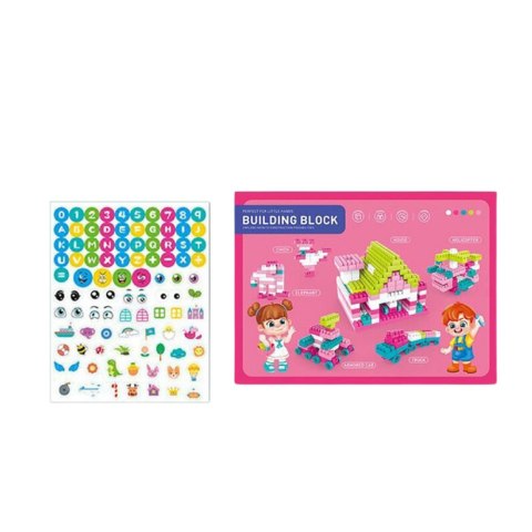 Klocki Konstrukcyjne Przestrzenne Pastelowe Różowe 230 el. LEAN Toys