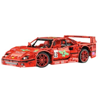 Klocki Konstrukcyjne Samochód Sportowy Wyścigowy Czerwony 1:10 2688 el. LEAN Toys