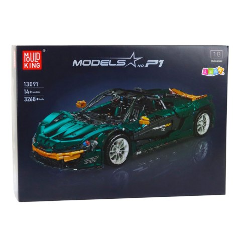 Klocki Konstrukcyjne Samochód Sportowy Zielony 1:8 P1 3268el LEAN Toys