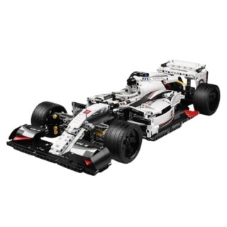 Klocki Konstrukcyjne Samochód Wyścigowy F1 Biało-Czerwony 1235 el. LEAN Toys
