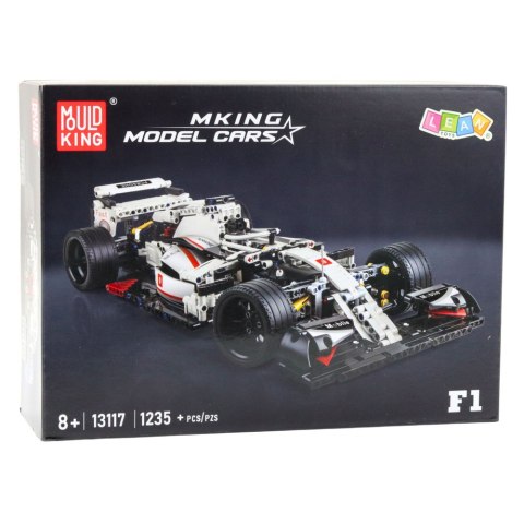 Klocki Konstrukcyjne Samochód Wyścigowy F1 Biało-Czerwony 1235 el. LEAN Toys