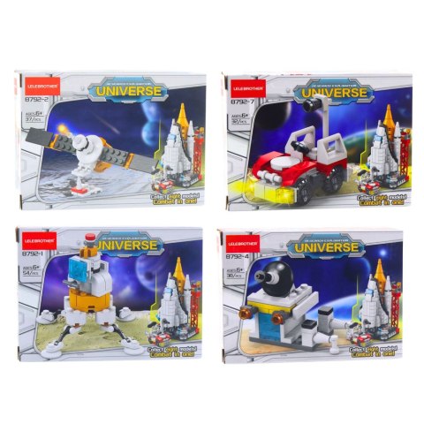 Klocki Konstrukcyjne Stacja Kosmiczna Rakieta Kolekcja 24-58 el. Mix LEAN TOYS
