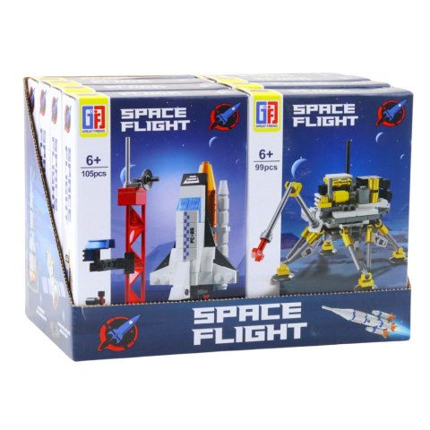 Klocki Konstrukcyjne Statki Kosmiczne Kosmos 87-120 el. Mix LEAN Toys