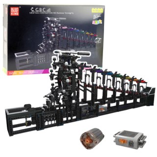 Klocki Konstrukcyjne Tor Na Kulki Z Silnikiem Elektrycznym 2520 el. LEAN Toys