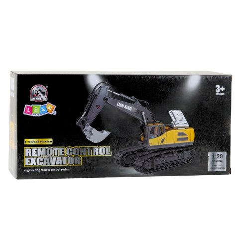 Koparka Gąsienicowa Zdalnie Sterowana RC 11-CH Żółta 1:20 LEAN Toys