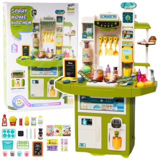 Kuchnia Dziecięca Z Akcesoriami Zlew Z Obiegiem Para Światła Dźwięki 71el LEAN Toys