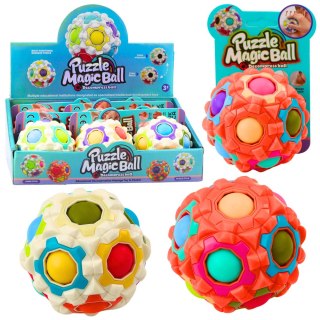 Magiczna Piłka Łamigłówka Logiczna Wypustki 7cm Mix LEAN Toys