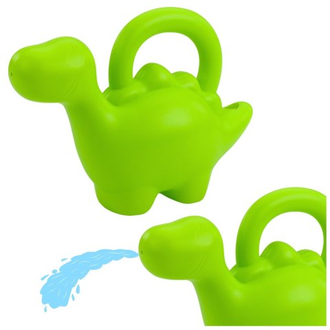 Mała Konewka Plastikowa Do Podlewania Dla Dzieci Dinozaur Zielona LEAN TOYS