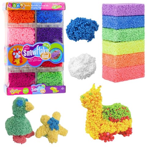 Masa Plastyczna Piankowe Kuleczki W Pudełkach Kolorowe 8szt. LEAN Toys