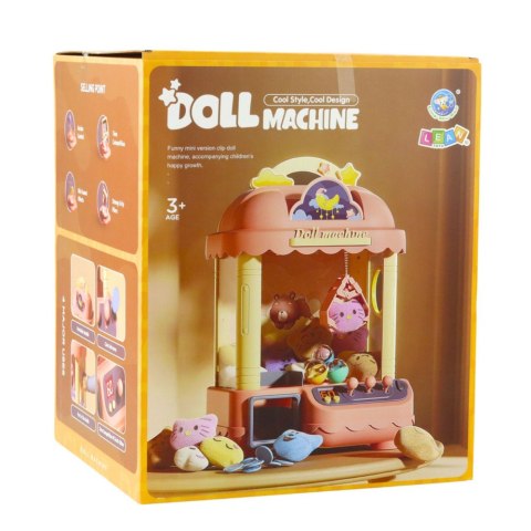 Maszyna Do Łapania Pluszaków Słodyczy Na Żetony Światła Dźwięki Różowa LEAN Toys