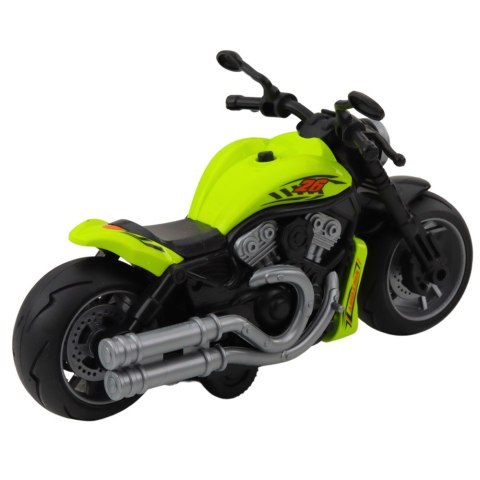 Motocykl Zabawkowy Na Baterie Napęd Światła Dźwięki Zielony LEAN Toys